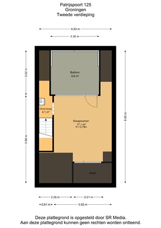 Floorplan - Patrijspoort 125, 9733 GR Groningen